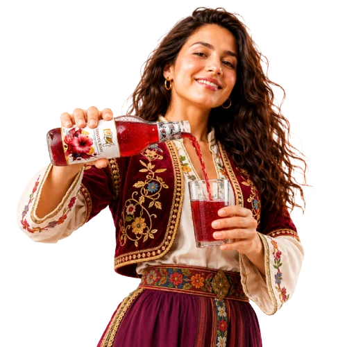 Ola Hibiscus Berry ürününü geleneksel sunumla servis eden model